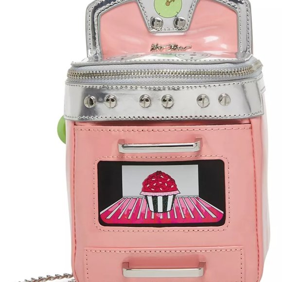 Betsey Johnson Kitsch L'Oven You Crossbody Bag Pin Oven & Pouch BJ33785M New - Picture 5 of 12